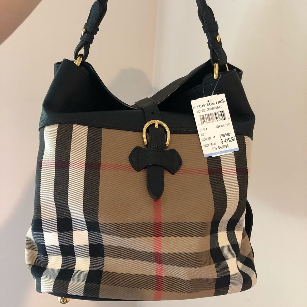 SOLD! Burberry ‘Medium Sycamore’ Check Print Hobo